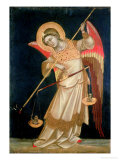 An Angel Weighing a Soul circa 1348-55